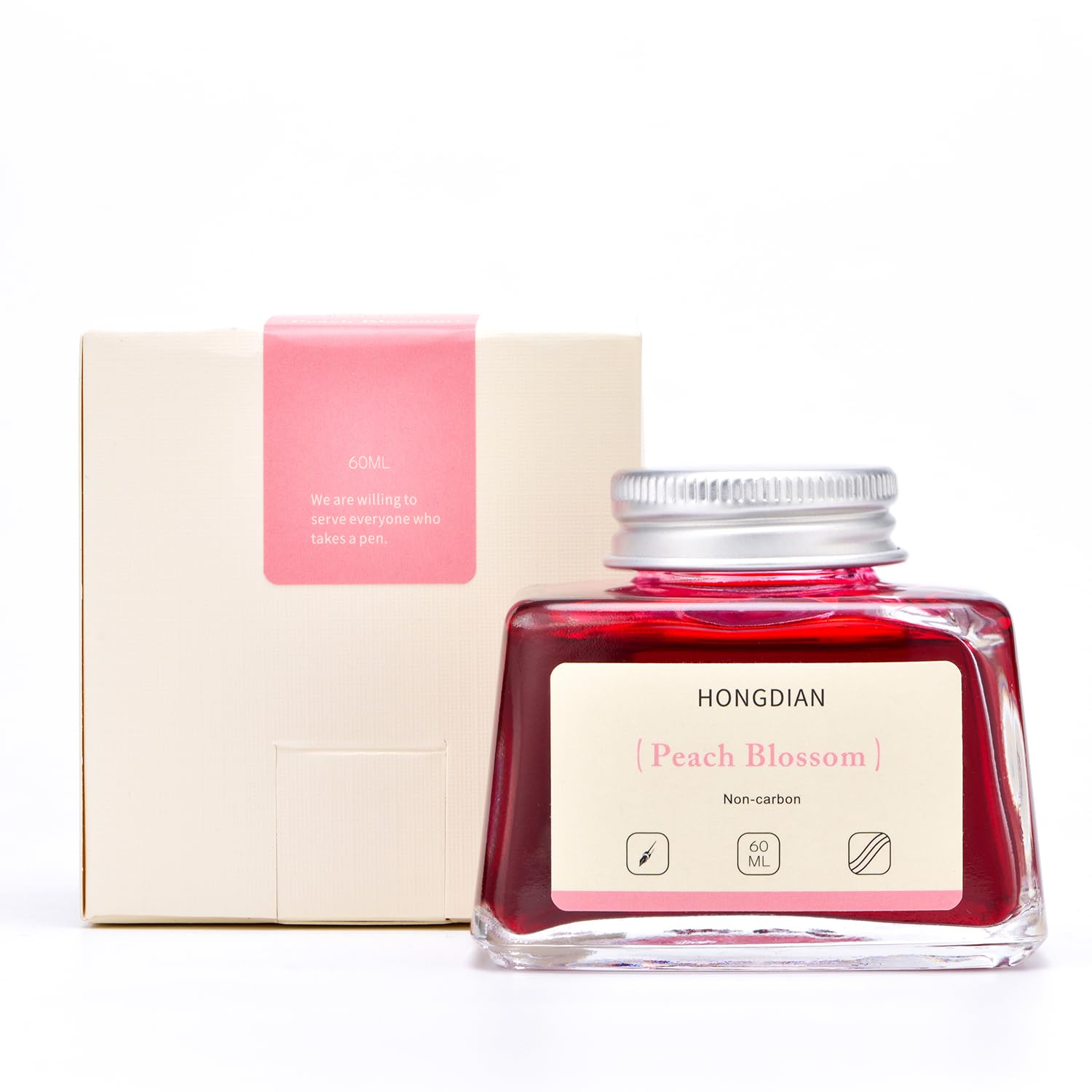 Asvine Hongdian Fountain Pen Bottled Ink Black, 60ml Fountain Pen Bottled Ink, Non Carbon