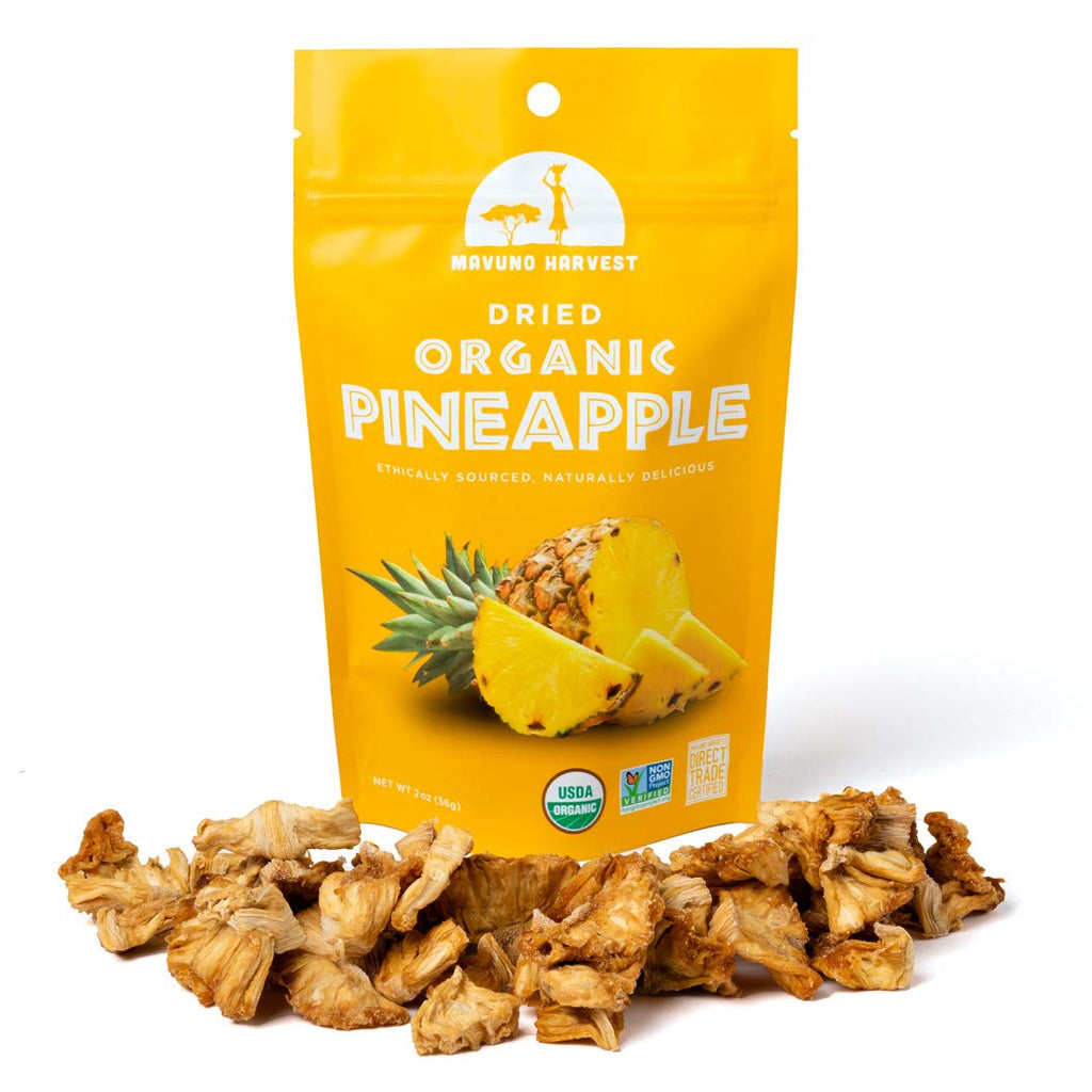 Mavuno Harvest Organic Dried Fruit Variety Pack | Dried Mango, Papaya, Pineapple, Banana, Jackfruit, & Tropical Mix | Healthy, Vegan, No Sugar Added, Non GMO Snacks for Kids & Adults | 2 Ounce, 6 Pack