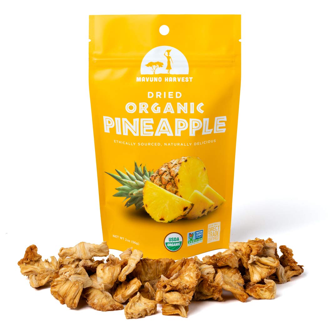 Mavuno Harvest Organic Dried Fruit Variety Pack | Dried Mango, Papaya, Pineapple, Banana, Jackfruit, & Tropical Mix | Healthy, Vegan, No Sugar Added, Non GMO Snacks for Kids & Adults | 2 Ounce, 6 Pack