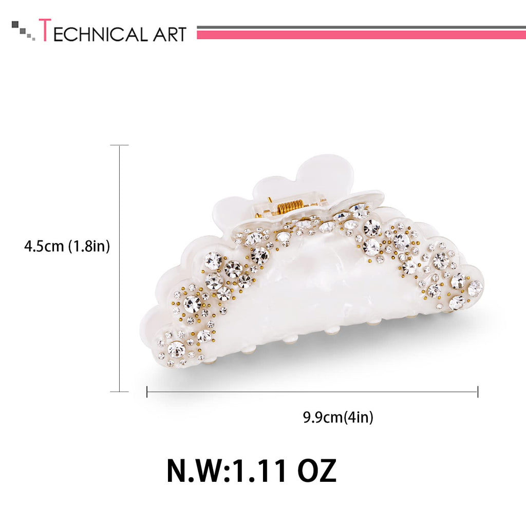 LILIE&WHITE Tortoise Claw Clips For Women - Strong Thick Hair Styling Accessories With Claws For Styling 1PC
