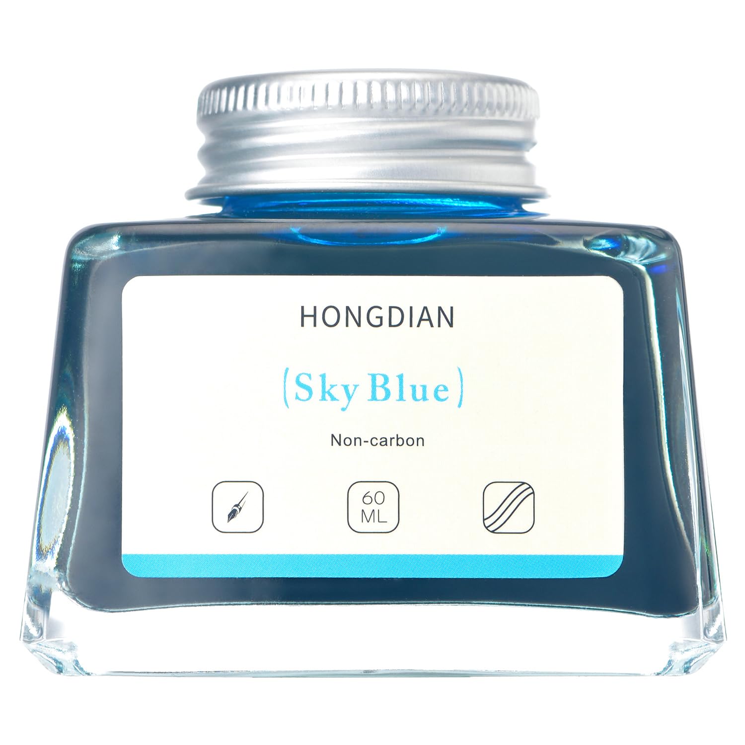 Asvine Hongdian Fountain Pen Bottled Ink Black, 60ml Fountain Pen Bottled Ink, Non Carbon