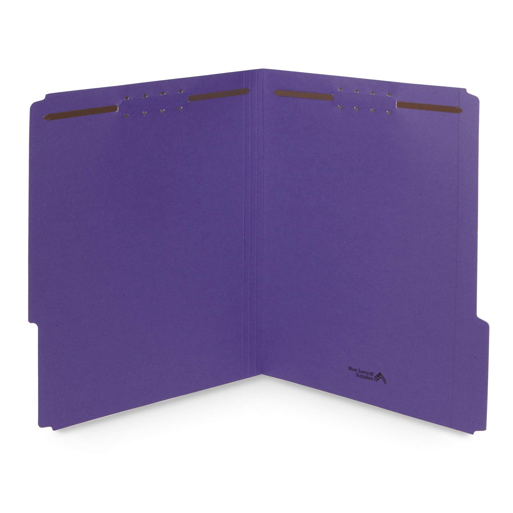 50 Fastener File Folders, File Folders with Fastener 1/3 Cut Reinforced Tab, Durable 2 Prongs for Medical Files, Law Client Files, or Office Reports, Letter Size, Assorted Colors, 50 Pack
