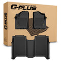 G-PLUS Floor Mats Fit for Toyota 4Runner 2013-2024/Fit Lexus GX460 2014-2023/Not Fit Vehicles with Vinyl Flooring, TPE Black,1st & 2nd Row 3pcs Mats