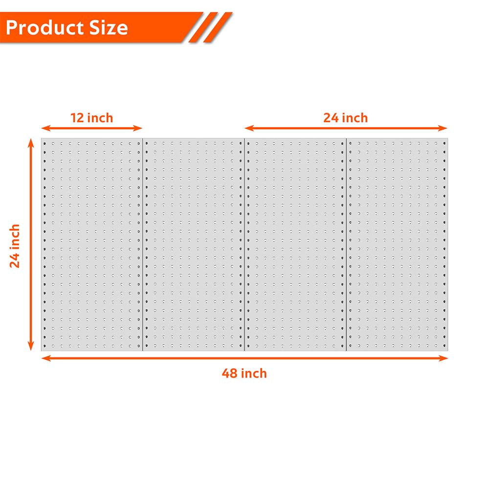 Ultrawall 2 Pcs Metal Pegboard Wall Panels, Peg Boards for Garage Tool Storage
