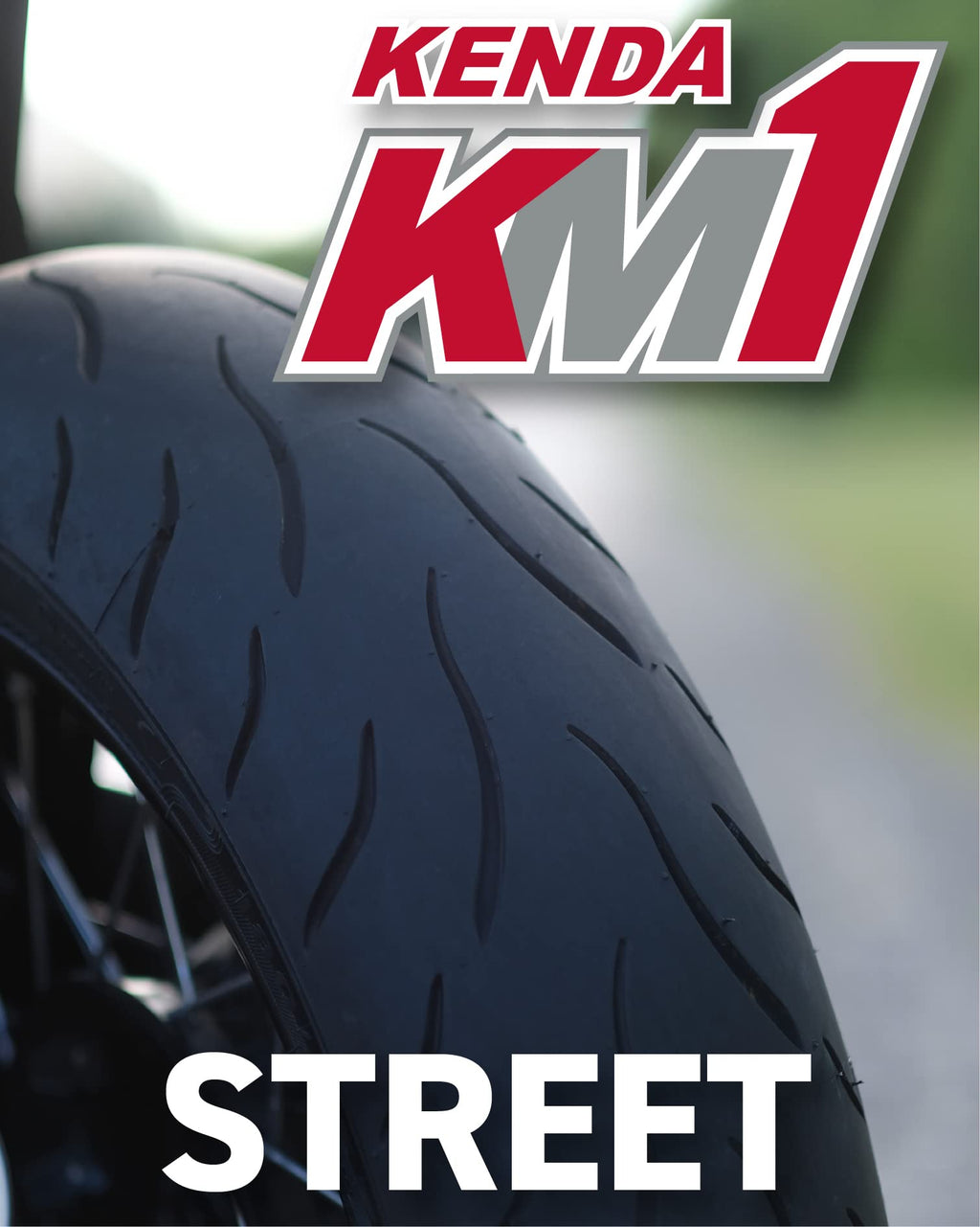Kenda KM1 (KM001) 110/70R17 Front Tire for Sport Touring Motorcycle 54H - Radial Tire with High-Speed Stability & Excellent Wet Grip w/Keychain (110/70-17)