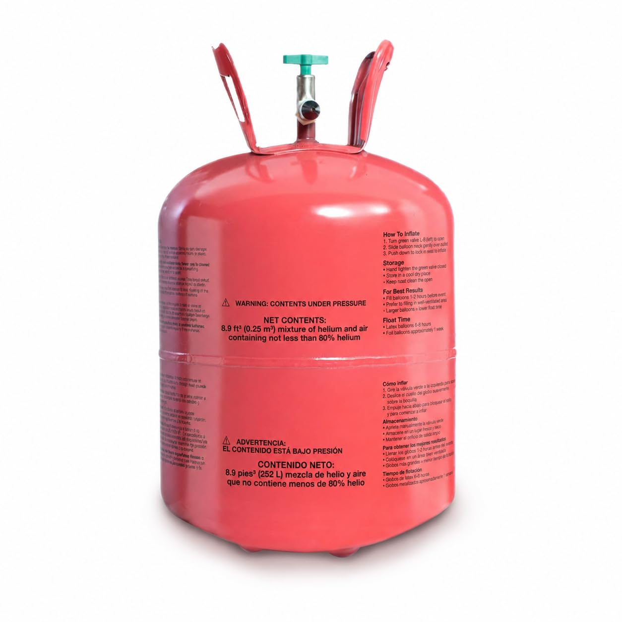 Helium Tank for Balloons At Home, 14.9 Cu Ft Helium Balloon Pump Kit with 50 Assorted Latex Balloons, White Curling Ribbon and Wholesalehome Balloon Tie Tool