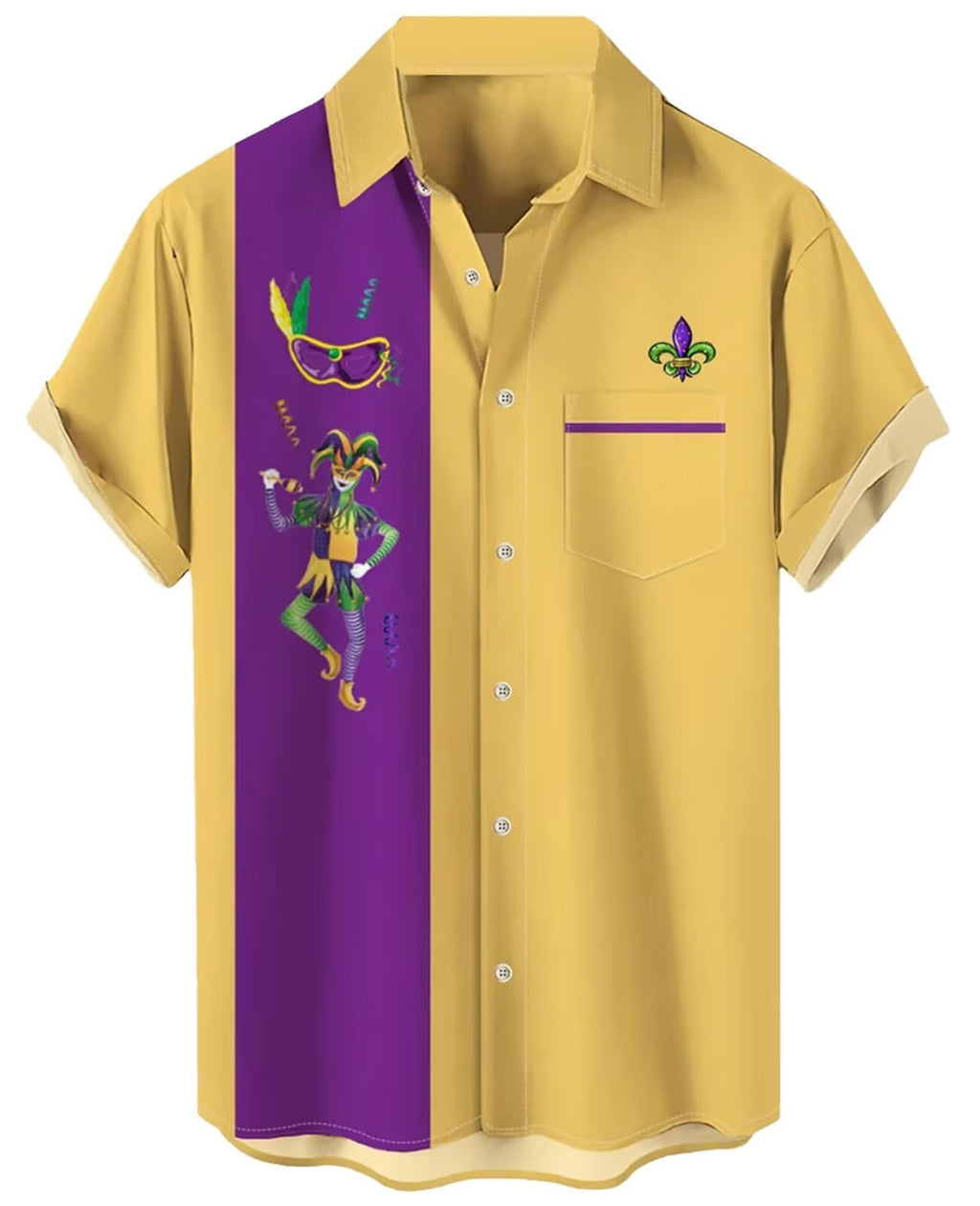 Bowling Shirts for Men Print Short Sleeve Regular Fit Hawaiian Casual Button Down Beach Shirts