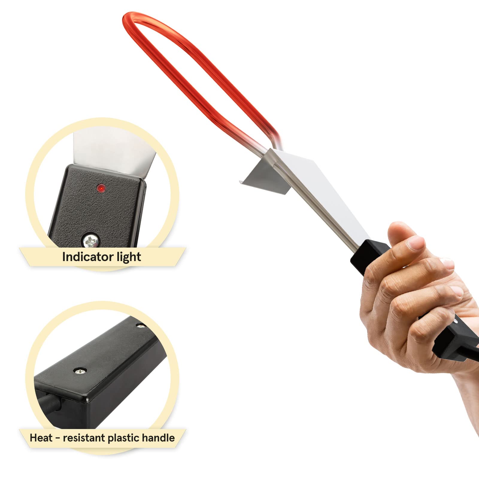 600W Electric Charcoal Starter Fire Lighter for BBQ Grill Smoker Fireplace, Firepit, Stove - Quickly Ignite Coals Briquettes Without Lighter Fluid or Matches - 29 Inch Power Cord