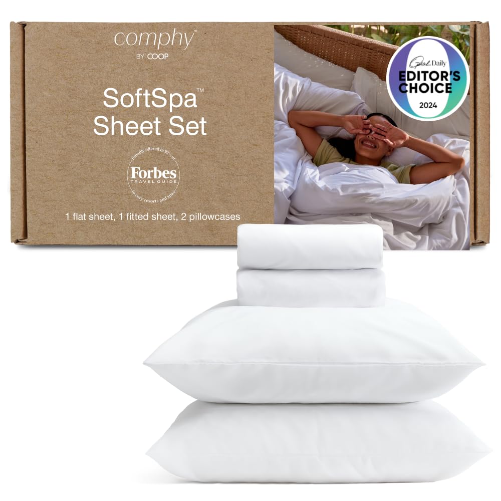 Coop Home Goods Cool+ Cooling Bed Sheets, 4 Piece Full Sheet Set, Dove Grey Breathable Cooling and Super Soft, Luxury Spa & Hotel Quality, Full Size Bed Set