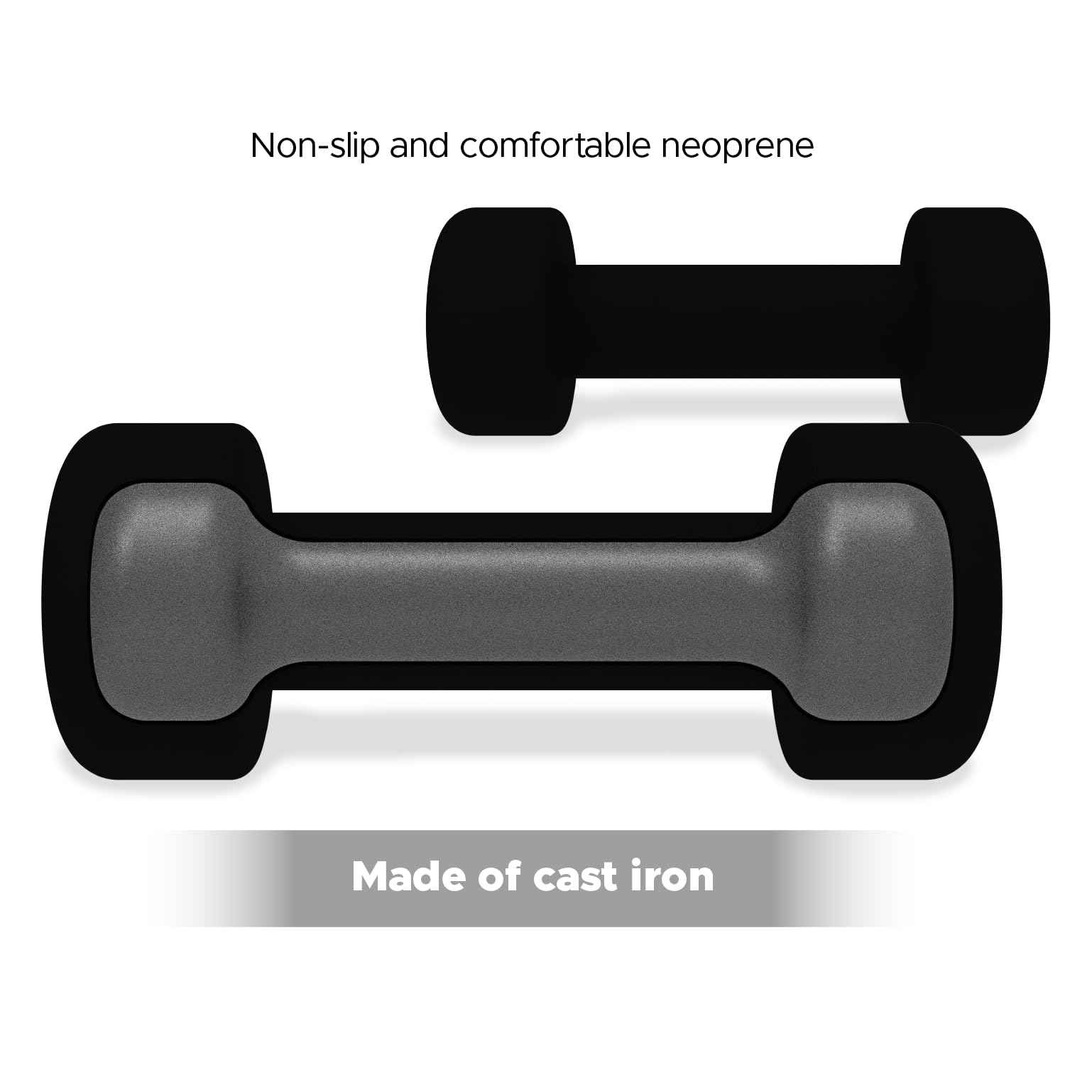 FUXION Neoprene Dumbbell Hand Weights, Sets of 2 Hexagon Non-Slip Weights for Home Gym Yoga Pilates Workout