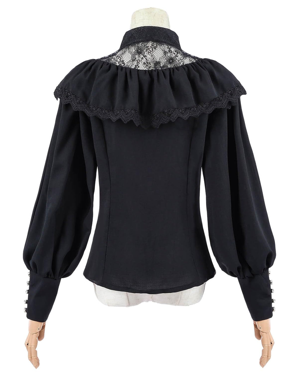 Nuoqi Victorian Blouse Womens Gothic Shirt Vintage Long Sleeve Lotus Ruffle Tops
