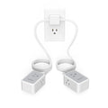 TESSAN Small Flat Plug Power Strip, Ultra Thin Extension Cord 5 ft, 3 AC Outlets with 3 USB Ports (1 USB C), Multiple Wall Outlet Extender for Cruise Travel Office School Dorm Room Essentials, Black