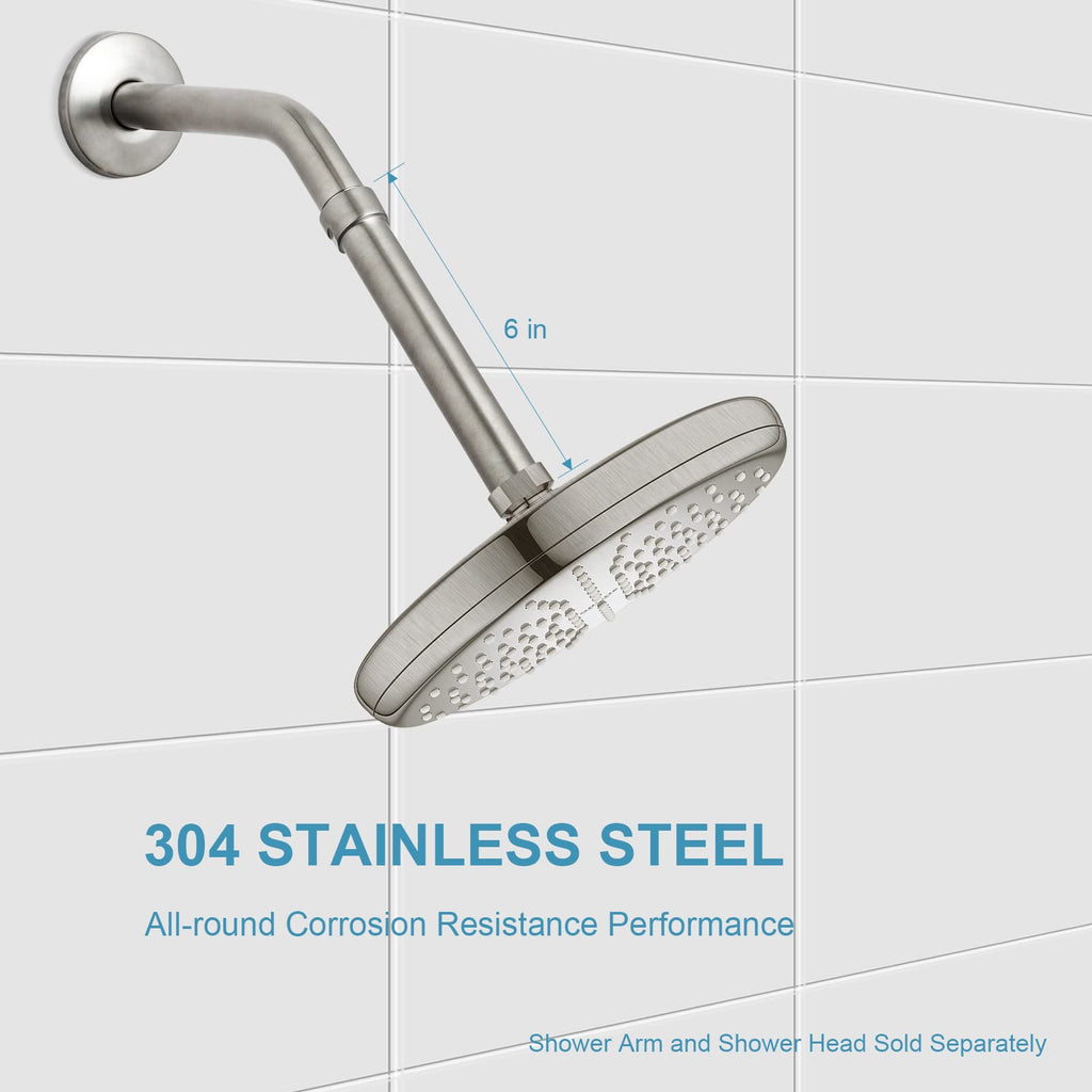 OFFO Shower Head Extension Arm, Shower Arm Extension Shower Head Extender Made of 304 Stainless Steel Shower Pipe Extension, Bright Gold 3 in