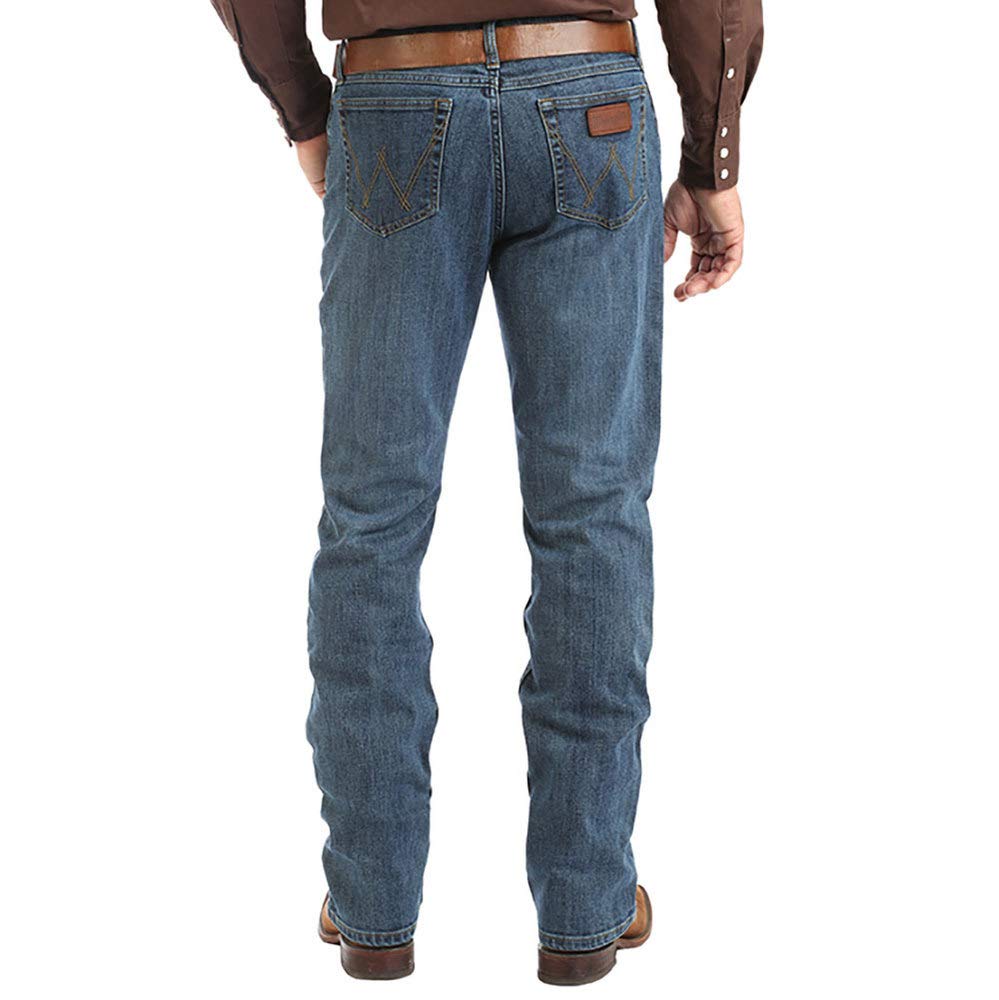 Wrangler Men's 20X 02 Active Flex Competition Slim Fit Stone Blue Jeans