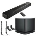 Bose Smart Soundbar 600 Dolby Atmos Home Theater Soundbar with Bass Module 500 Subwoofer Bundle with Turnstile Adjustable Wall Mount Brackets and Universal TV Soundbar Mount Holders