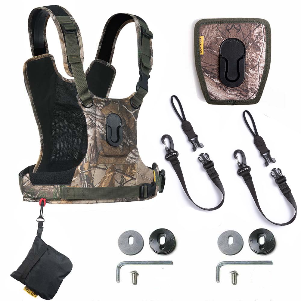 Cotton Carrier CCS G3 Camera Harness System for One Camera, Camo, 1 Camera
