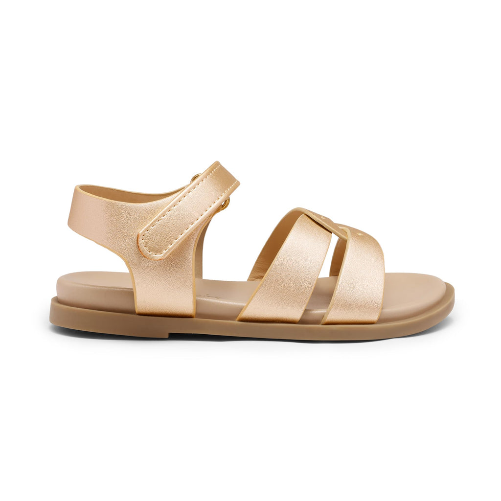 DREAM PAIRS Girls Sandals Open Toe Princess Flat Sandals Strappy Summer Shoes Toddler/Little Kid