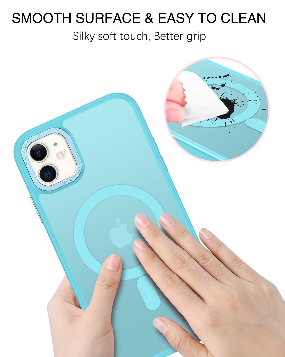 BENTOBEN for iPhone 11 Phone Case, Phone case for iPhone 11 Magnetic Case [Compatible with Mag Safe] Translucent Matte Slim Shockproof Anti-Fingerprint Protective Cover for iPhone 11 6.1’’ Black