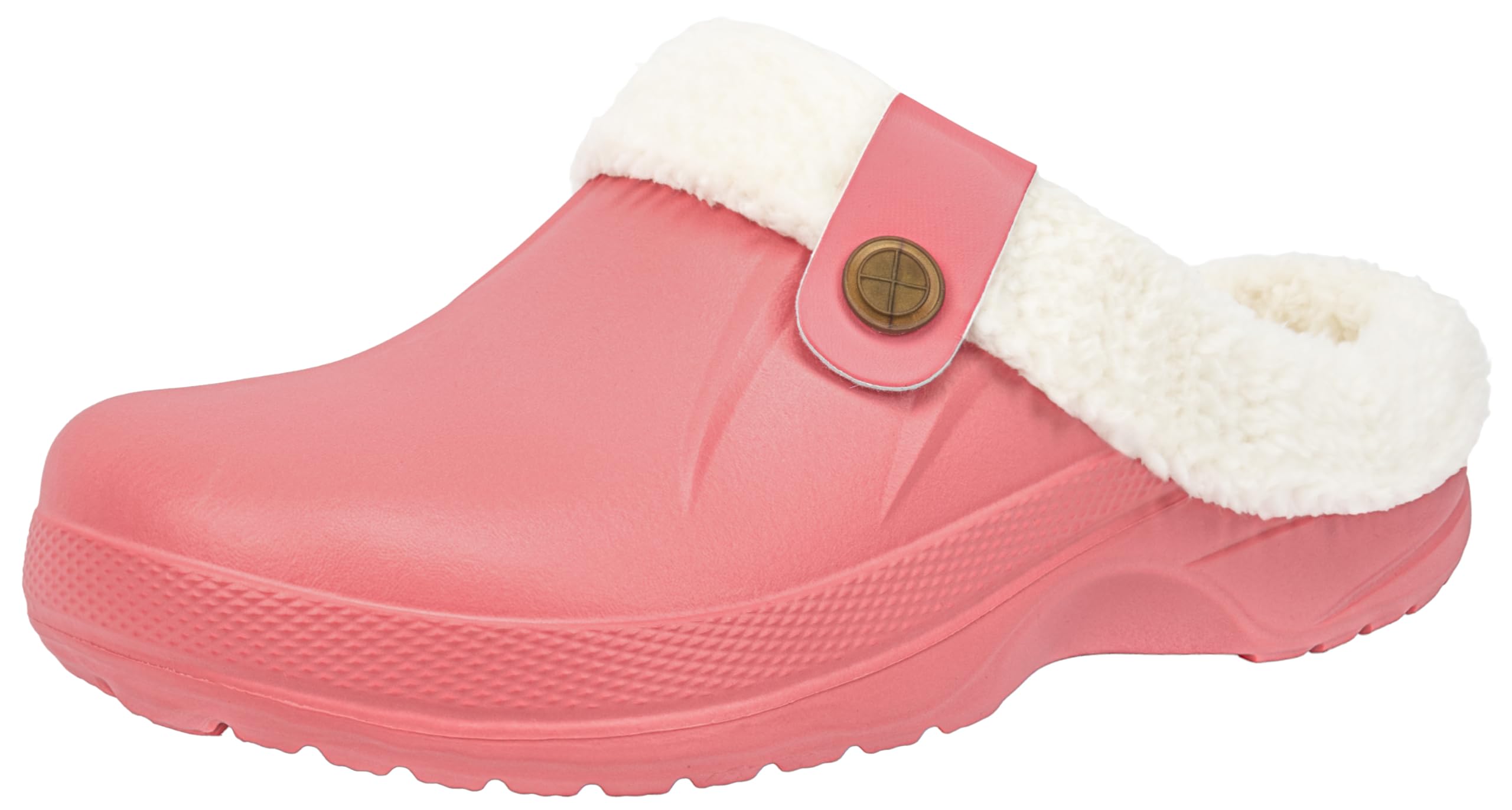 ChayChax Women and Men Fur Lined Clogs Memory Foam Warm Fuzzy Slippers Winter Waterproof Indoor Outdoor Slipper