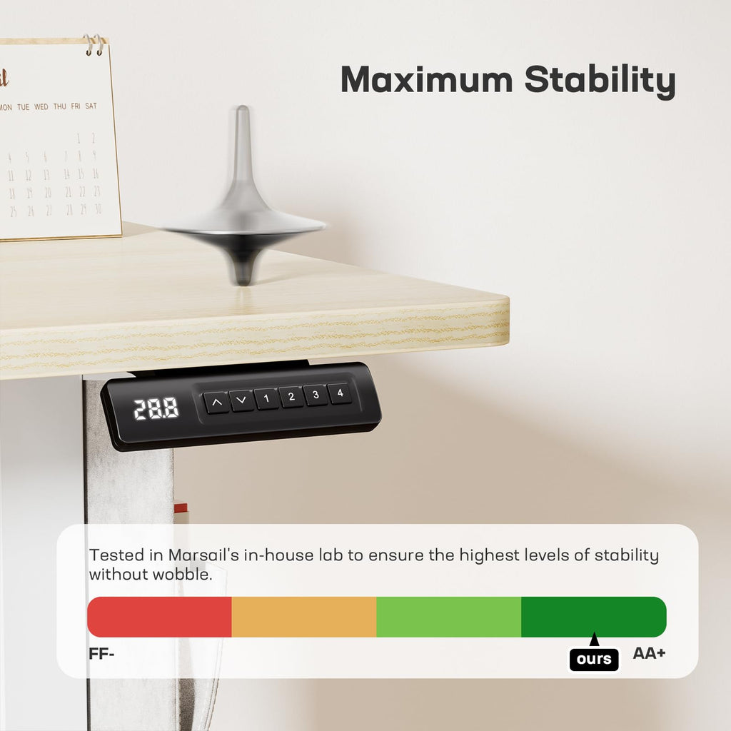Marsail Standing Desk,Home Office Adjustable Heights Desk,Stand Up Desk,63x24 Inches Desktop Sit Stand Gaming Computer Desk for Study,Writing with 4 Memory Presets,Headphone Hook,Cable Organizer