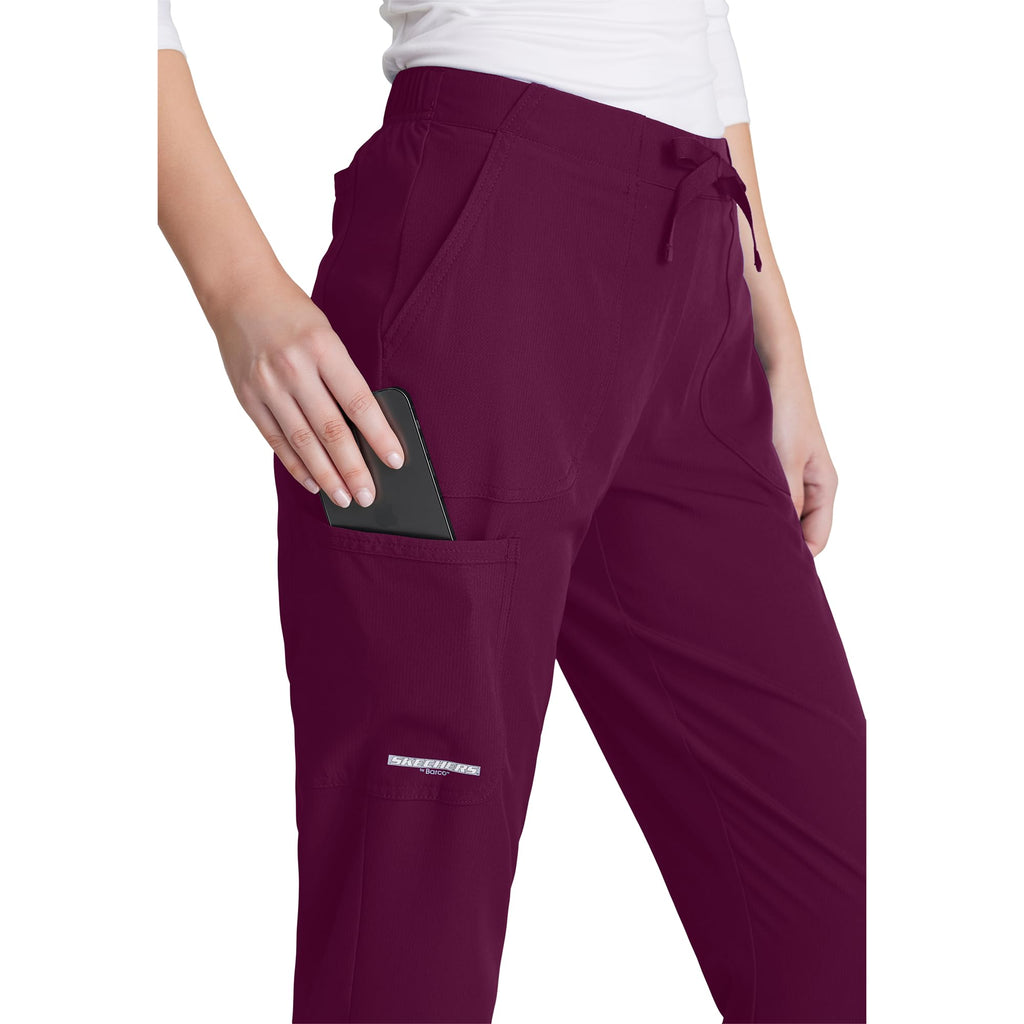 BARCO Skechers Vitality Charge Slim Fit Scrub Jogger for Women – Low-Rise Bottoms with Tapered Leg & 4-Way Stretch