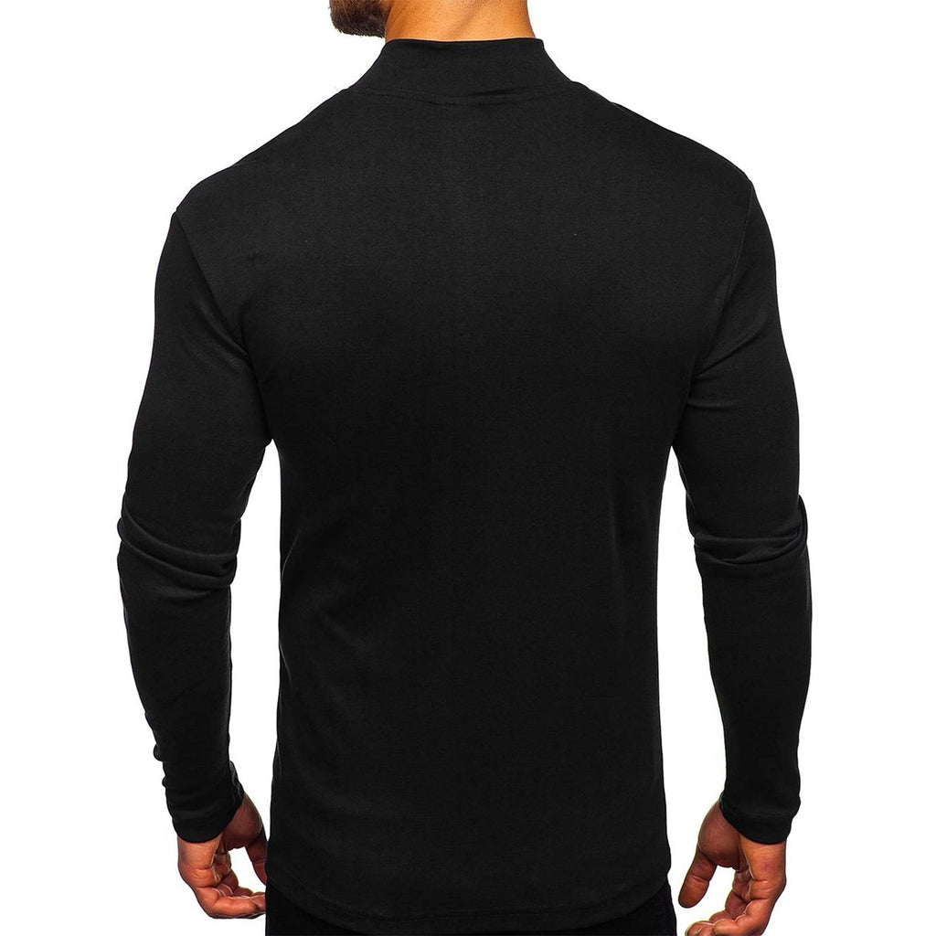 Rela Bota Mens Half Turtleneck Long Sleeve Pullover Basic Designed Undershirt Stretch Slim Fit Sweaters