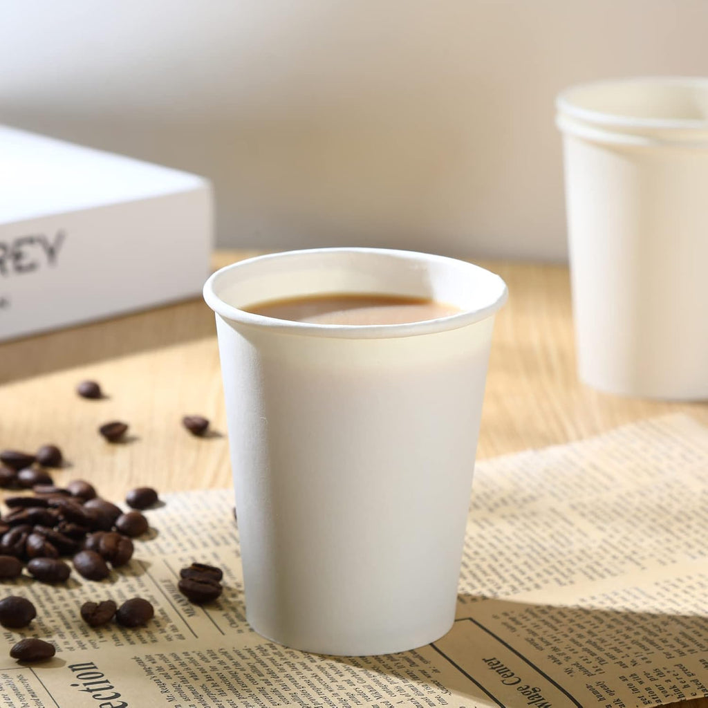 100 Park Disposable Hot Coffee Cups - Bulk 8 Oz Paper Cups, Disposable cups