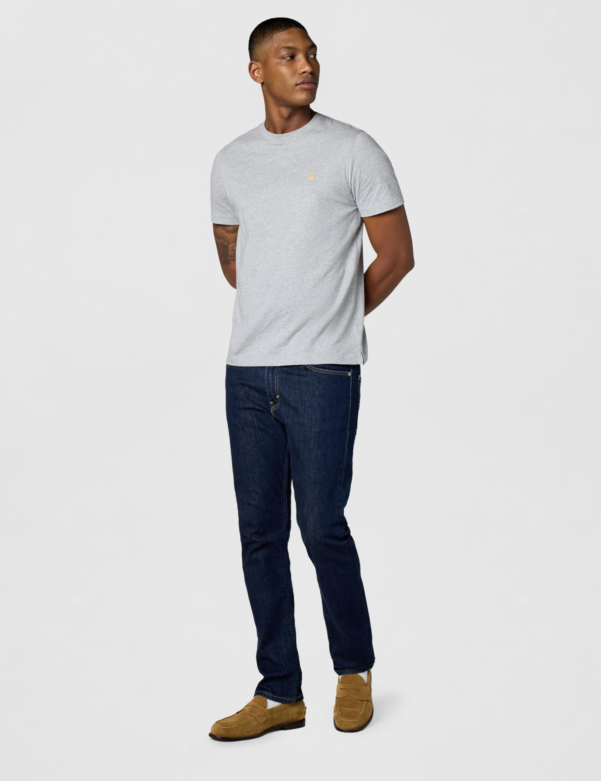 Brooks Brothers Men's Short Sleeve Cotton Crewneck Logo T-Shirt