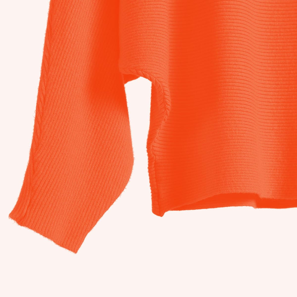 GABERLY Boat Neck Batwing Sleeves Dolman Knitted Sweaters and Pullovers Tops for Women