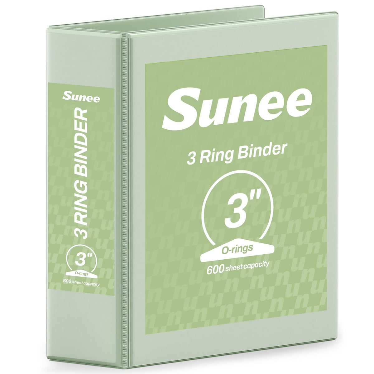 SUNEE 3 Ring Binder 1/2 Inch 1 Pack, Clear View Binder Three Ring PVC-Free (Fit 8.5x11 Inches) for School or Office Supplies, Black