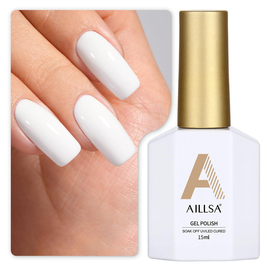 AILLSA Red Gel Nail Polish Ruby Red Gel Polish Bright Rose Color Polish Apple Candy Nails Long Lasting Soak Off U V Gels Nail Polish Nail Art Manicure Salon at Home 0.51 Fl Oz