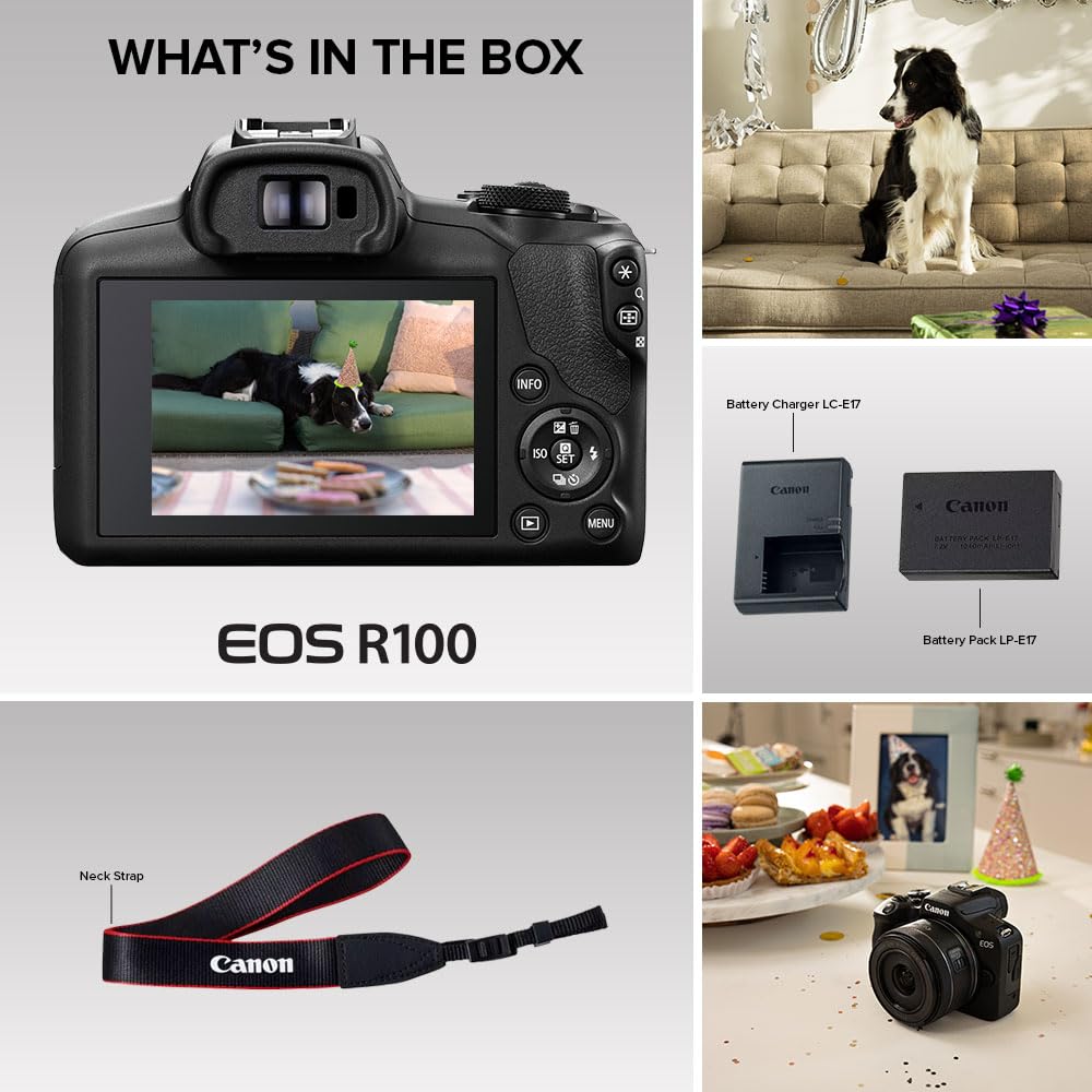 Canon EOS R100 Mirrorless Camera Lens Kit