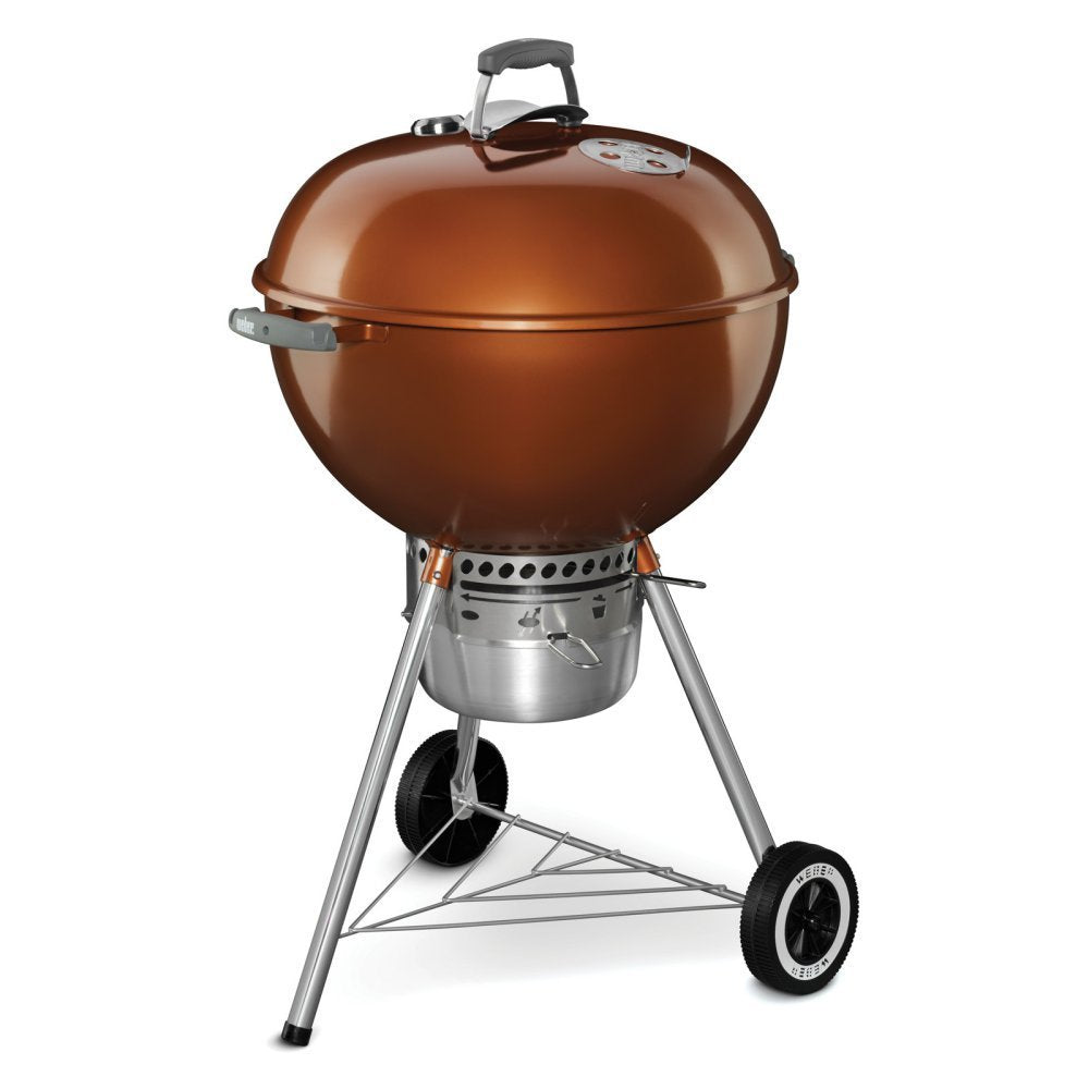 Weber Original Kettle Premium Charcoal Grill, 22-Inch, Black – Outdoor BBQ Grill with Built‑In Thermometer, Heat Control Dampers & One‑Touch™ Cleaning System