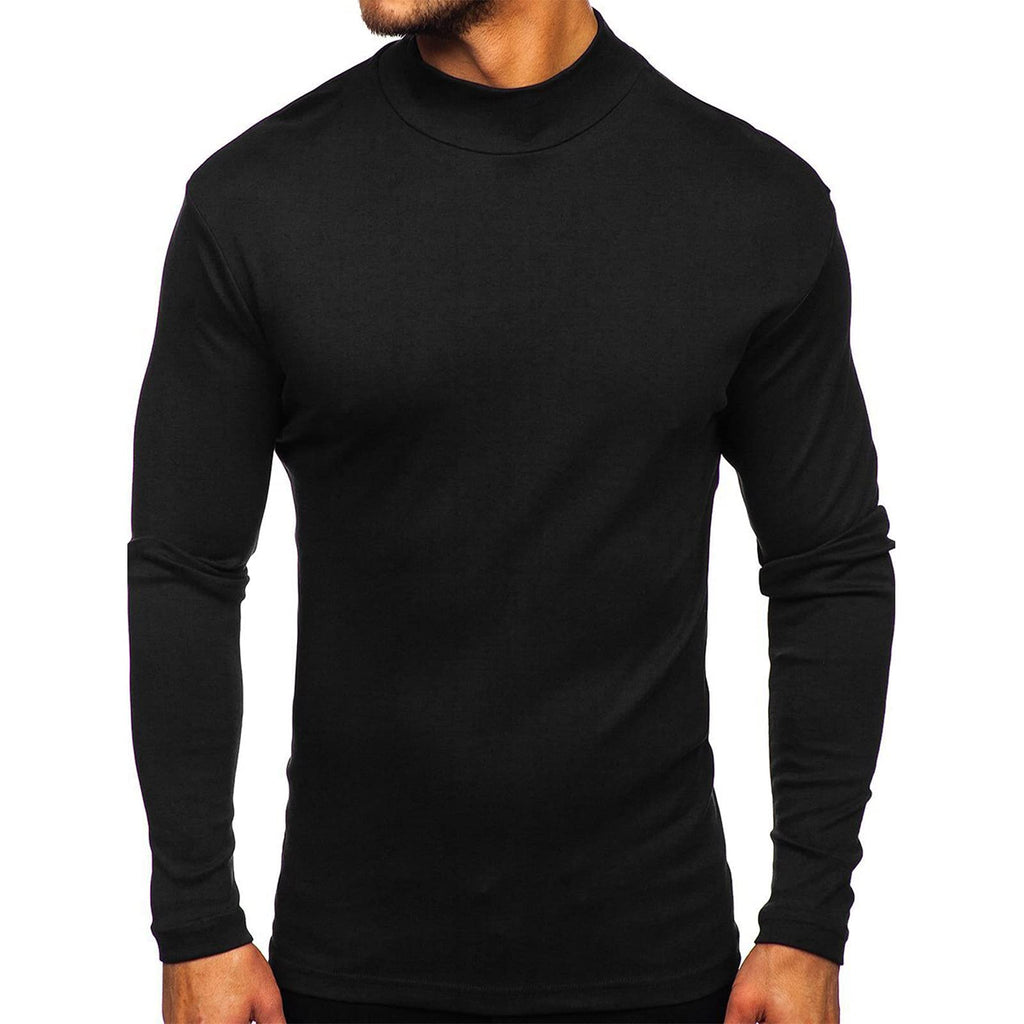 Rela Bota Mens Half Turtleneck Long Sleeve Pullover Basic Designed Undershirt Stretch Slim Fit Sweaters