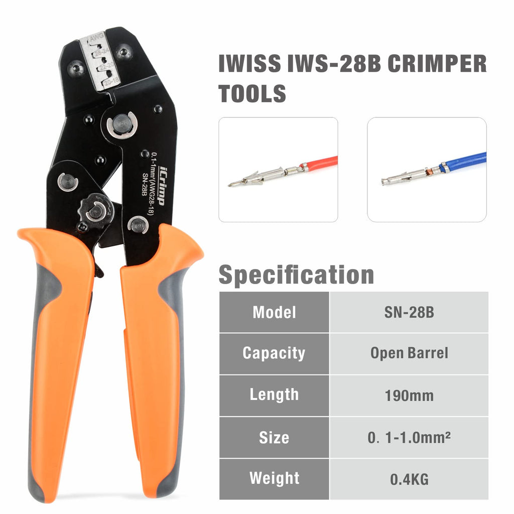 iCrimp IWS4 Solar PV Connector Crimping Tools for AWG14-10 (2.5/4/6mm²) Solar Panel PV Cable with Wire EDM Die