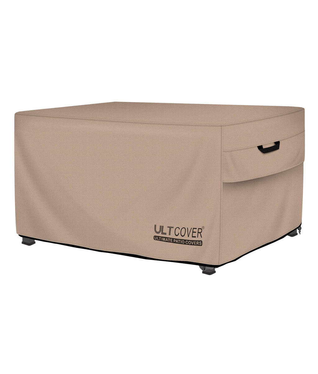 ULTCOVER Rectangular Gas Fire Pit Table Cover 42x24 inch Waterproof Heavy Duty Firepit Cover, Black