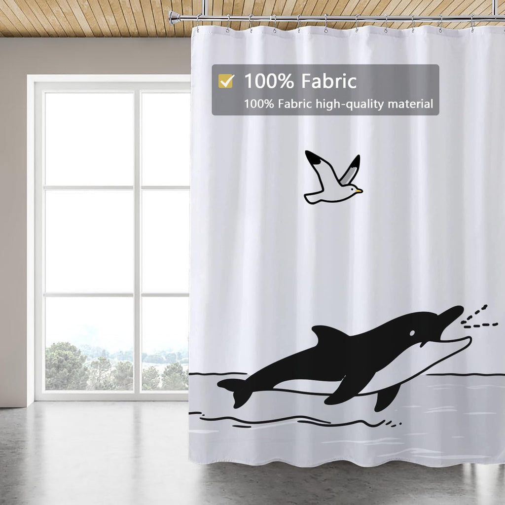 LLSCL Fabric Shower Curtain Liner with Magnets, Waterproof Hotel Quality, 72 x 72 Machine Washable