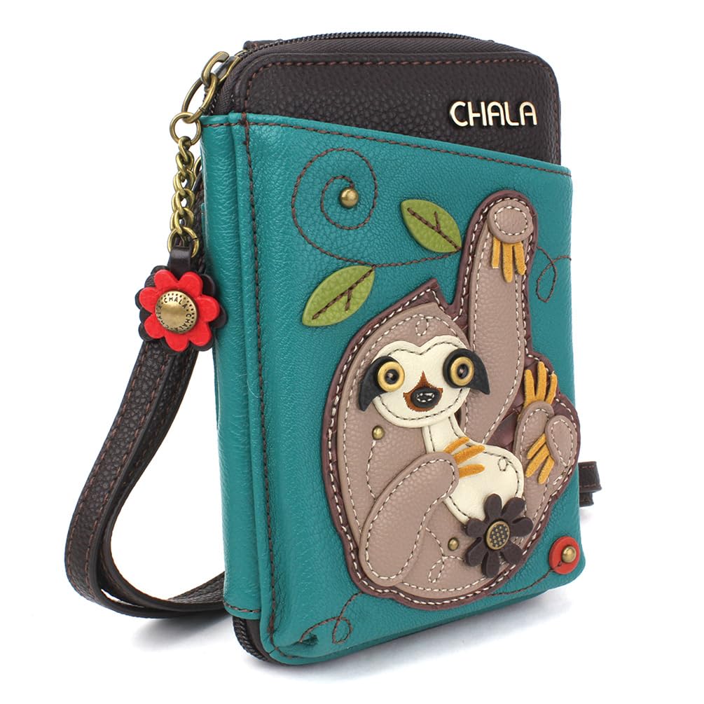 CHALA Wallet Crossbody Cell Phone Purse - Women Faux Leather Multicolor Handbag with Adjustable Strap