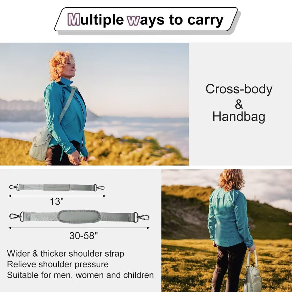 Water Bottle Holder with Strap, 32oz 40oz Insulated Crossbody Water Bottle Carrier Sling Bag with Phone Pocket for Walking/Hiking/Travel/Gym