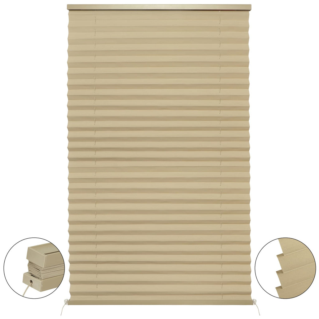 NOVINO RV Blinds Shades for Camper Window,RV Shades Pleated Camper Blinds for Travel Trailer Motor Coach Motorhome Window-14 W x 24" L