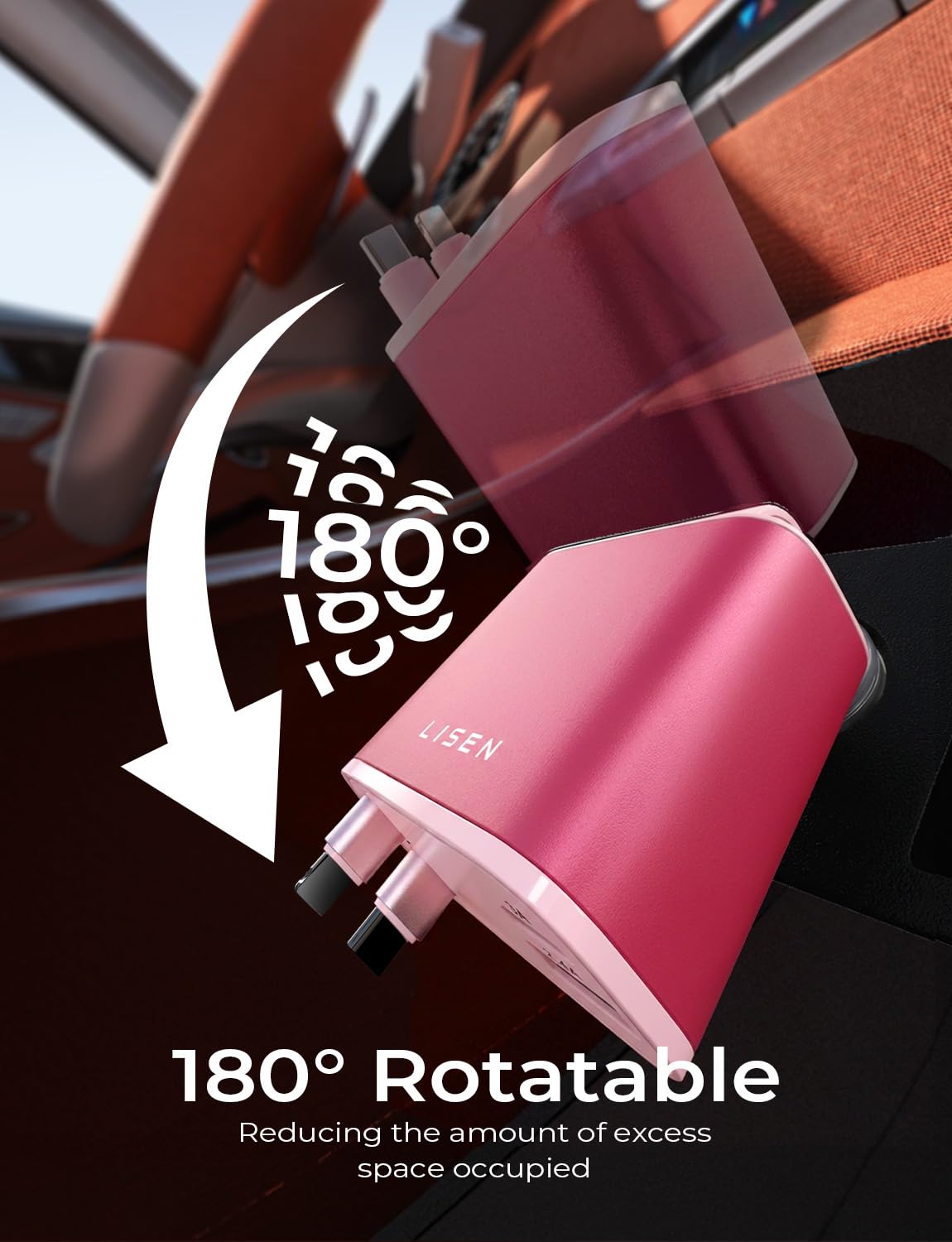 LISEN Retractable Car Charger, 84W Car Charger USB C Fast Charger Adapter for iPhone, Car Accessories for Men Women, Birthday Gifts for Fathers Day for Men Dad Husband, for iPhone 17 16 15 14 13 12 11