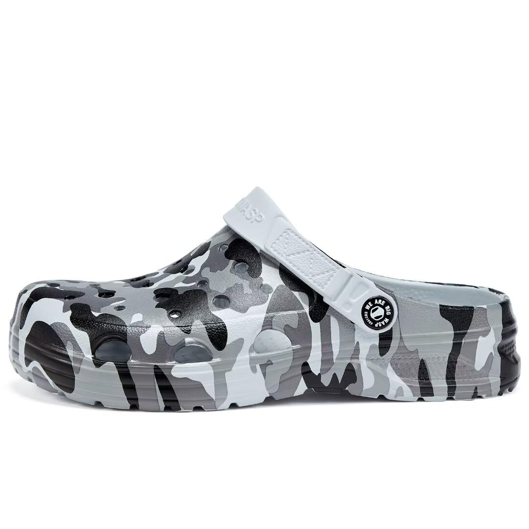 Kids Boys&Girls Black Camouflage Clogs Children's Beach Shoes Classic Marbled Tie Dye Clog Little Kid