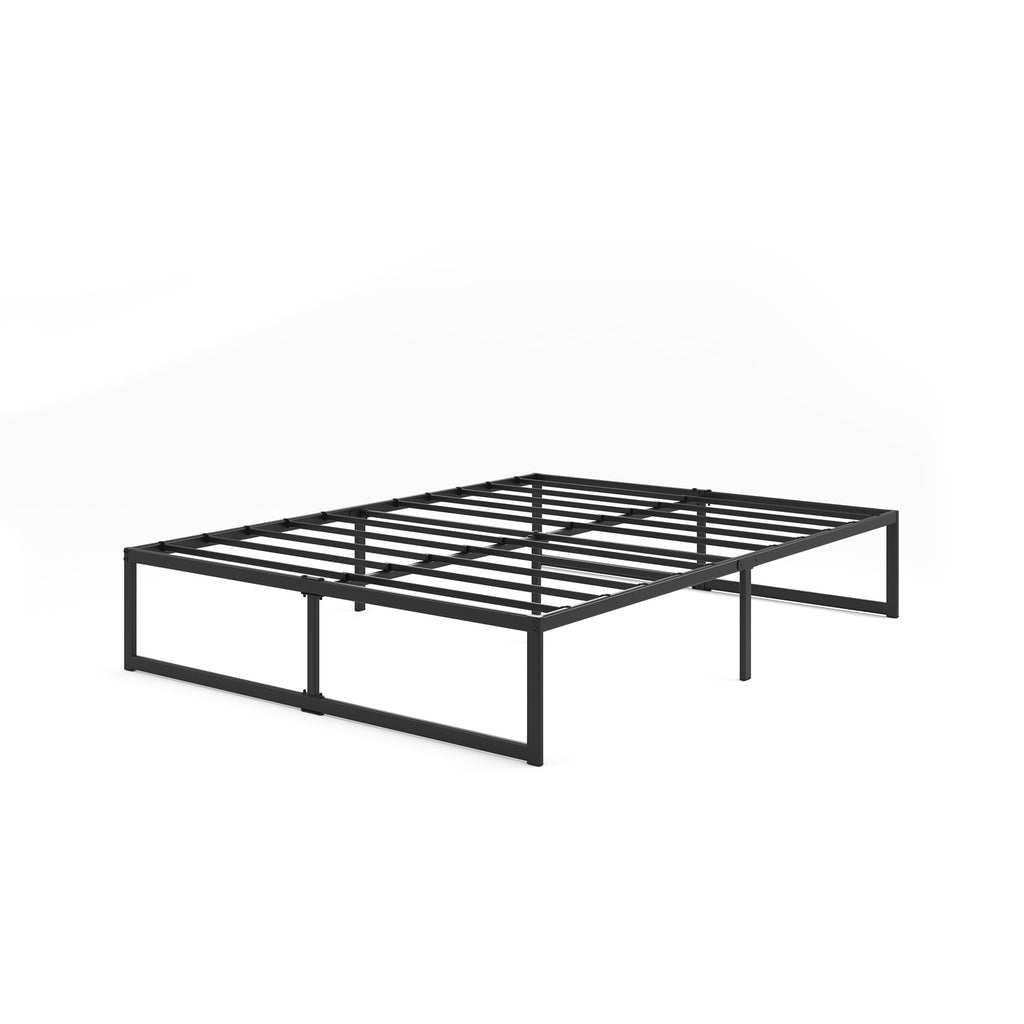 Zinus ABEL 14 Inch Platform Bed Frame, Steel Slat Support, Easy Assembly, No Box Spring Needed, Eco Friendly WonderBox(TM) Packaging, Black, Twin