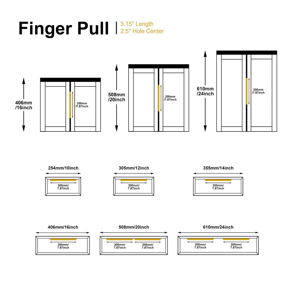 Satanga Edge Finger Pulls for cabinets Kitchen Concealed Drawer Pull Aluminum Hidden Back Mount Door Handle for Home Pack of 5 Modern White 3 Inch Overall Length Easy Installation