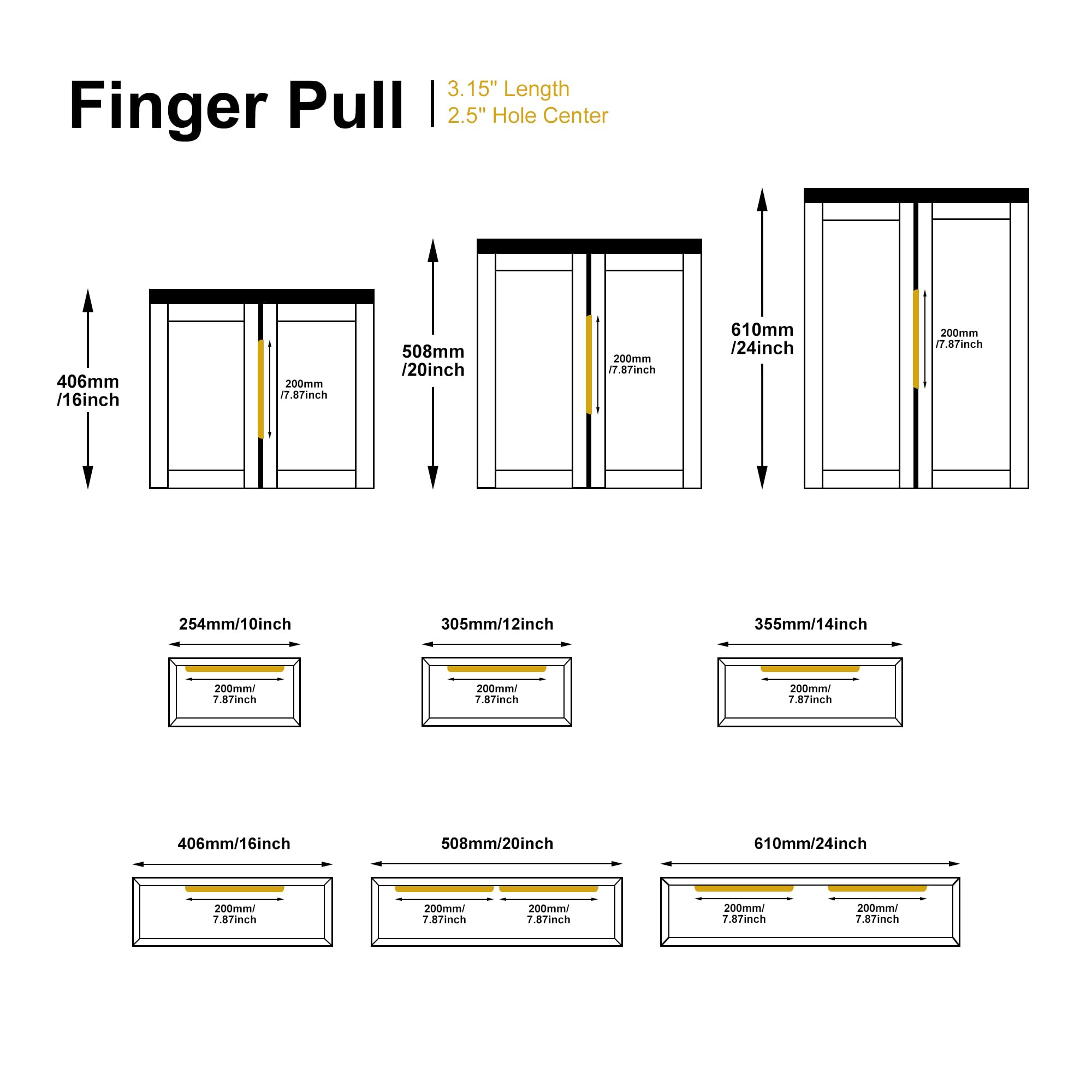 Satanga Edge Finger Pulls for cabinets Kitchen Concealed Drawer Pull Aluminum Hidden Back Mount Door Handle for Home Pack of 5 Modern White 3 Inch Overall Length Easy Installation