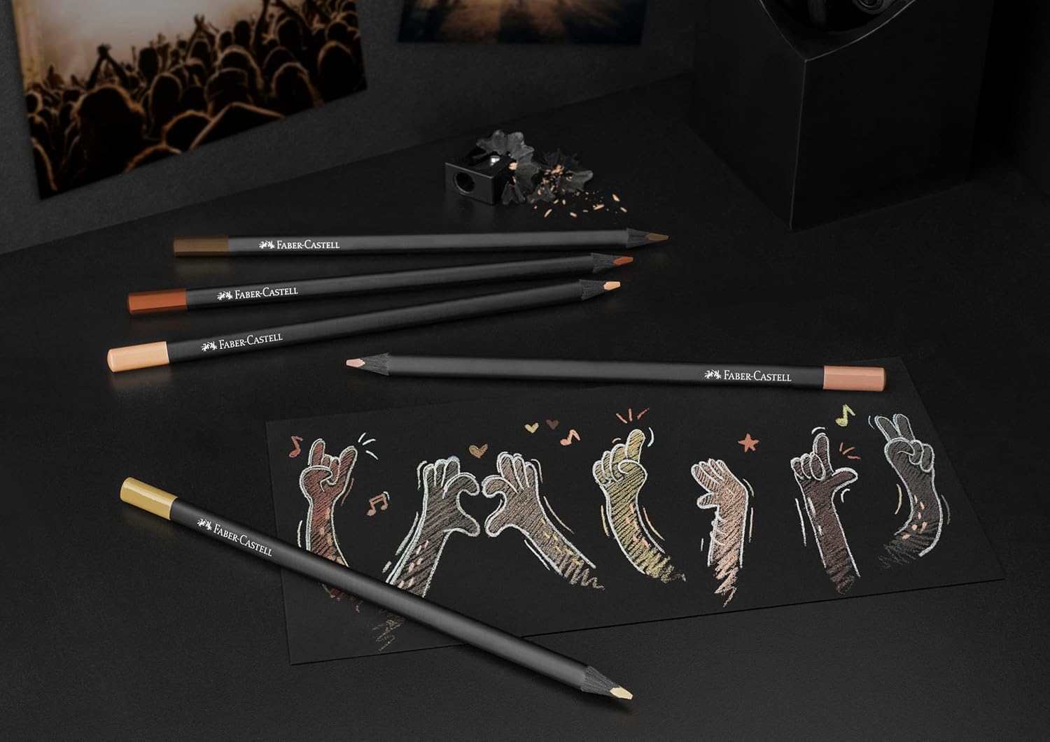 Faber-Castell Black Edition Colored Pencils| Great Back to School Art Supplies | Classic (12 Count)