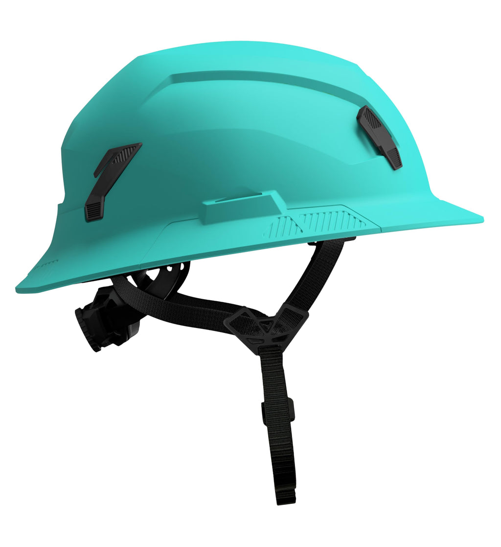 STUDSON SHK-1 Full Brim Safety Helmet: ANSI/ISEA Z89.1 Type II Compliant (R 2019), Lightweight & Breathable, NFC Emergency Contact Chip, One Size, Class C & E Protection