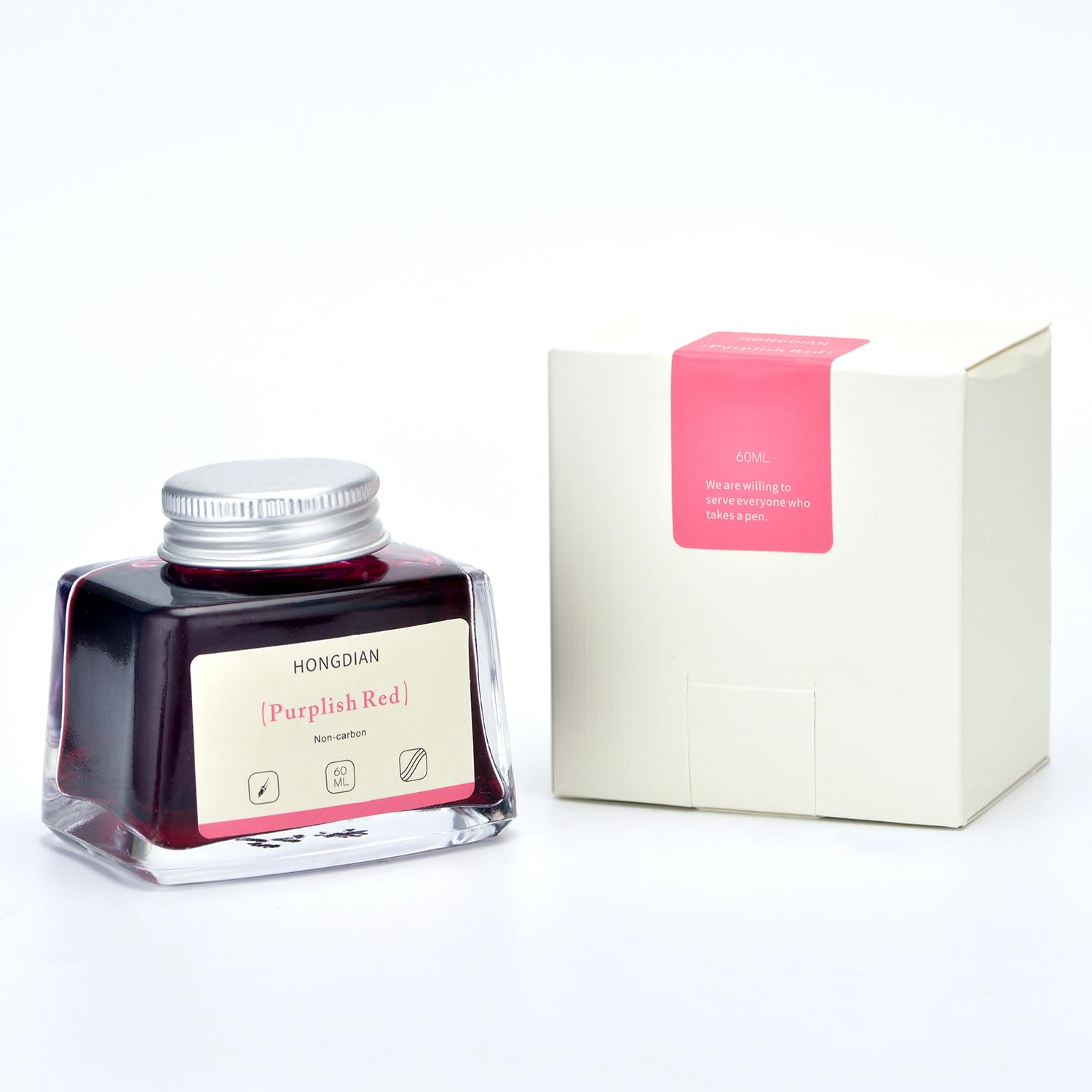 Asvine Hongdian Fountain Pen Bottled Ink Black, 60ml Fountain Pen Bottled Ink, Non Carbon