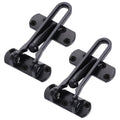 Topbuti Home Security Door Lock, 2 Pack Latch Guard Clasp Front Door Locks for Kids, Home Reinforcement Lock for Swing-in Doors, Hotel Door Latches, Thicken Solid Aluminium Alloy (Black)