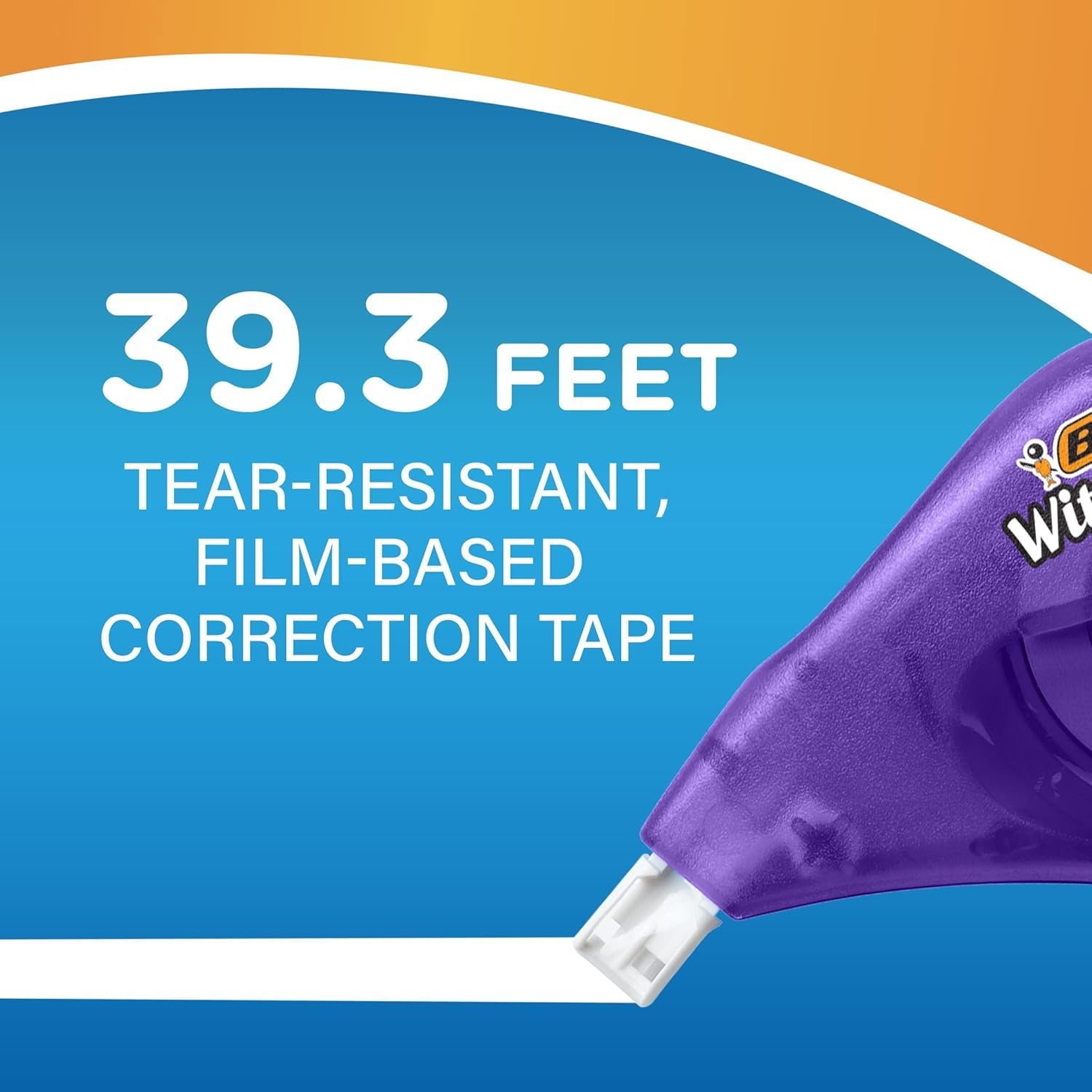 BIC Wite-Out Brand Exact Liner Correction Tape, 19.6 Feet, White, Fast, Clean and Easy to Use Tear-Resistant Tape, 10-Count